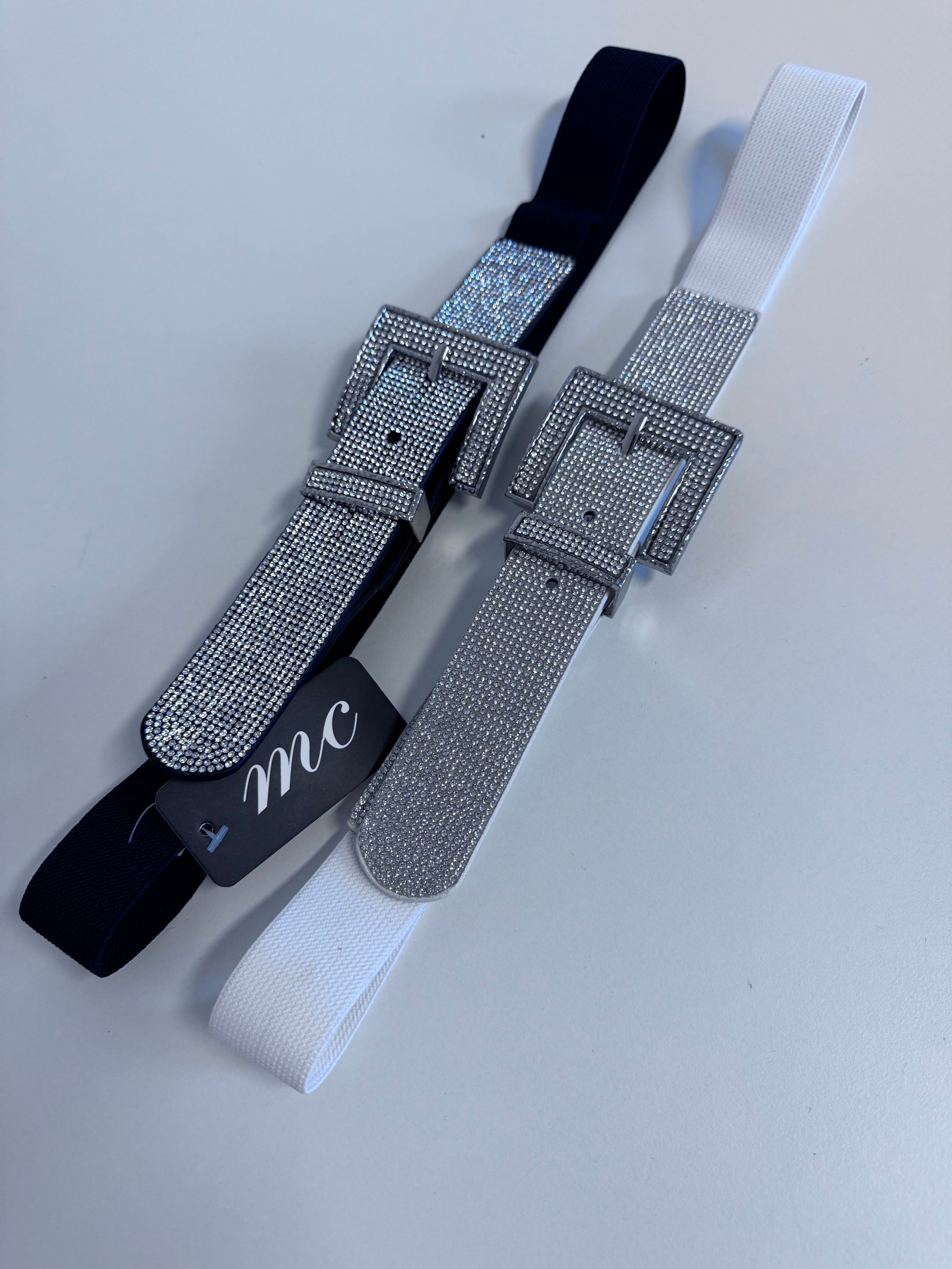 Gürtel schmal Schnalle Glitzer 10098