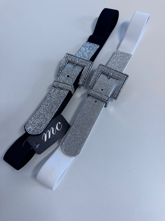 Gürtel schmal Schnalle Glitzer 10098